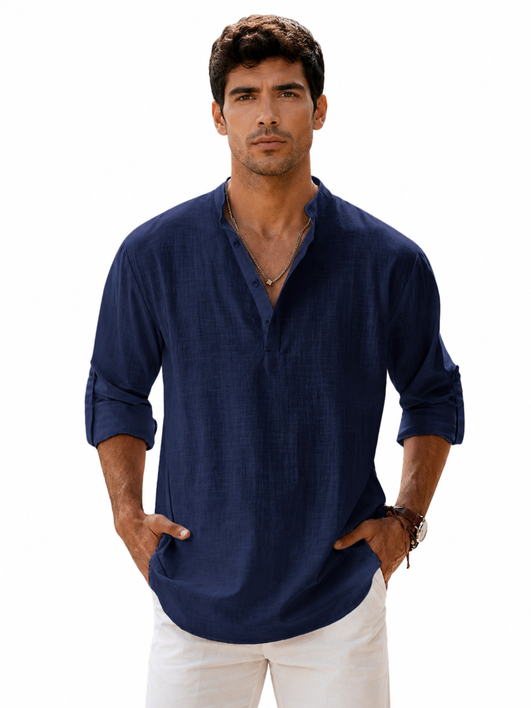 Camisa de lino transpirable