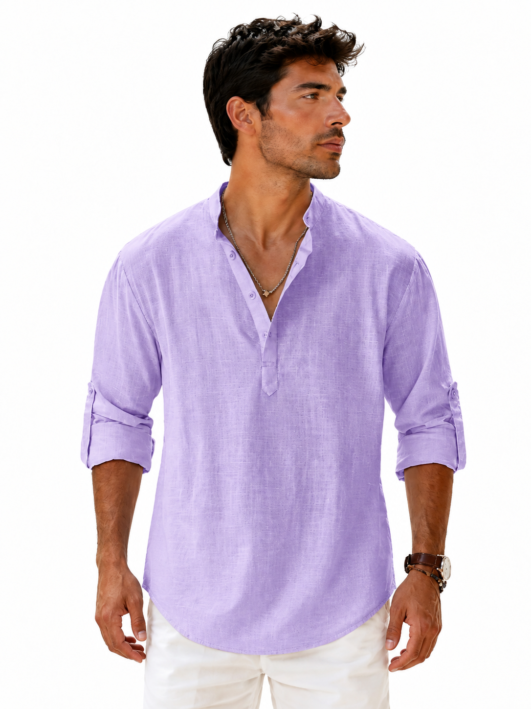 Camisa de lino transpirable