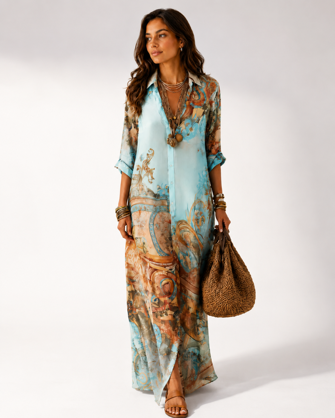 Vestido camisero Mediterráneo