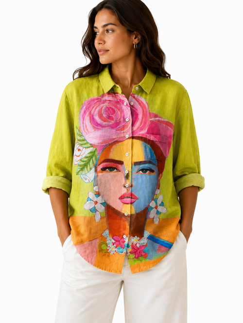 Camisa Artística Inspiración Floral