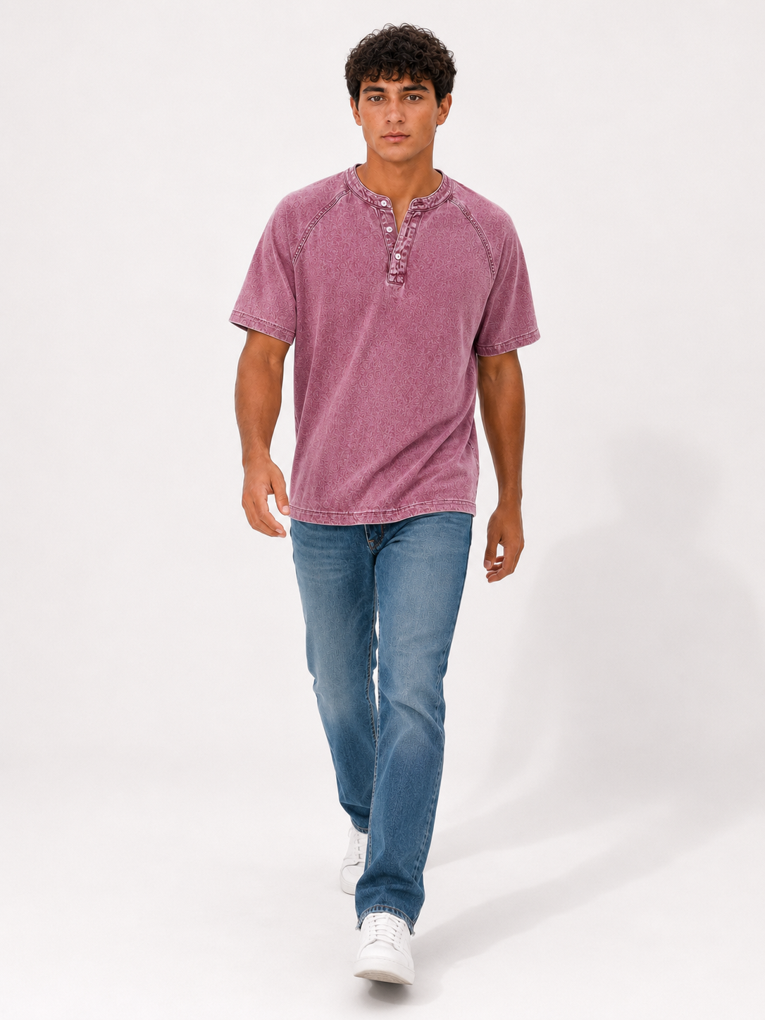Camiseta Henley de estilo marinero