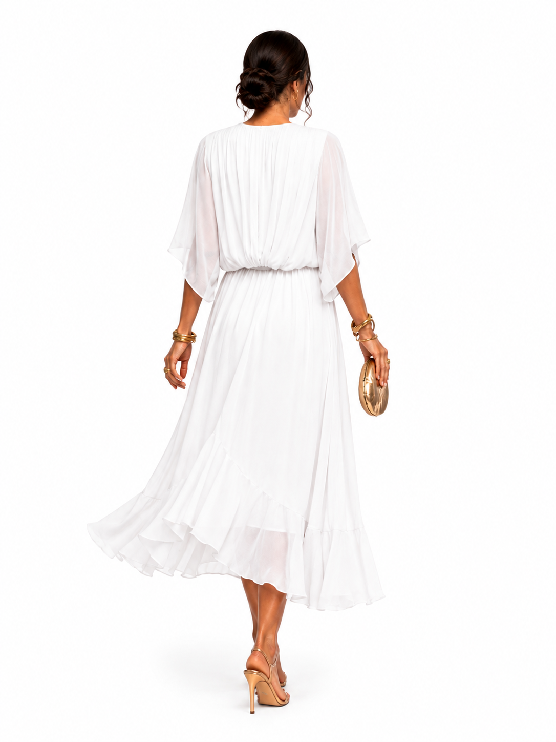 Vestido con escote en V