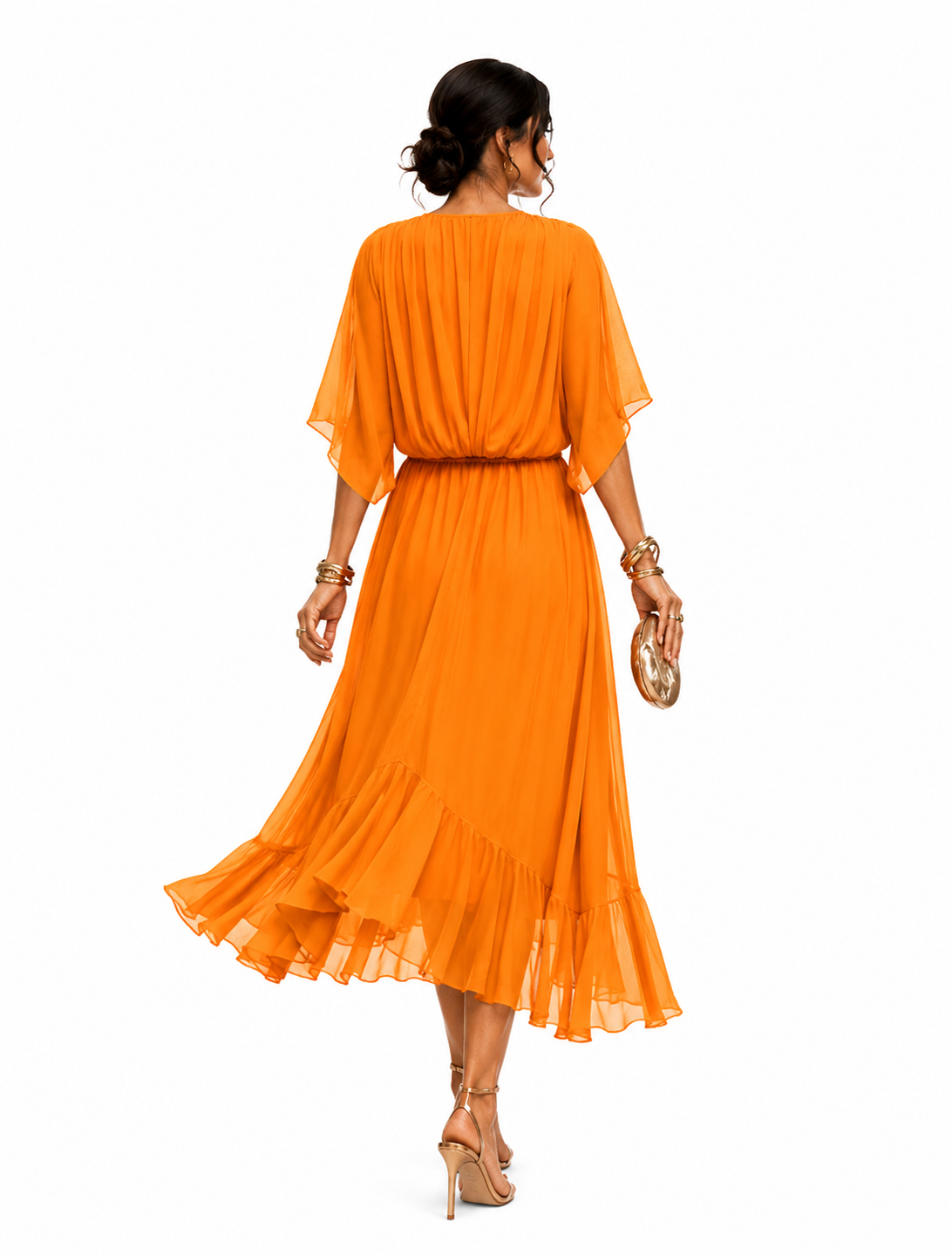 Vestido con escote en V