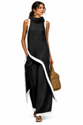 Conjunto elegante de lino y algodón