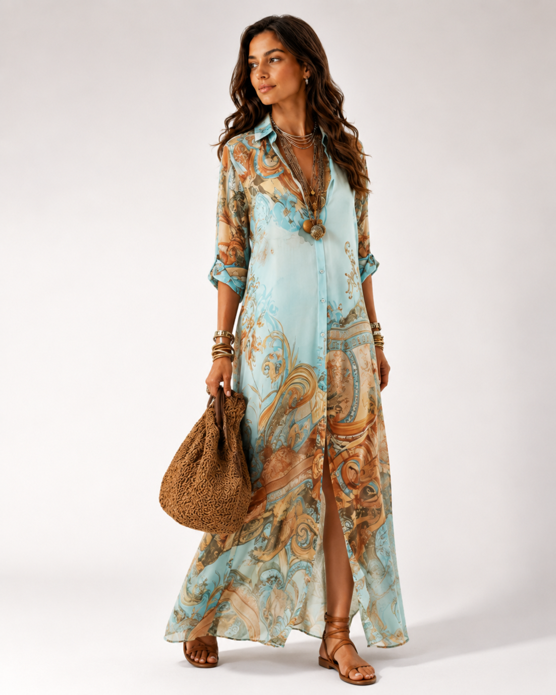 Vestido camisero Mediterráneo