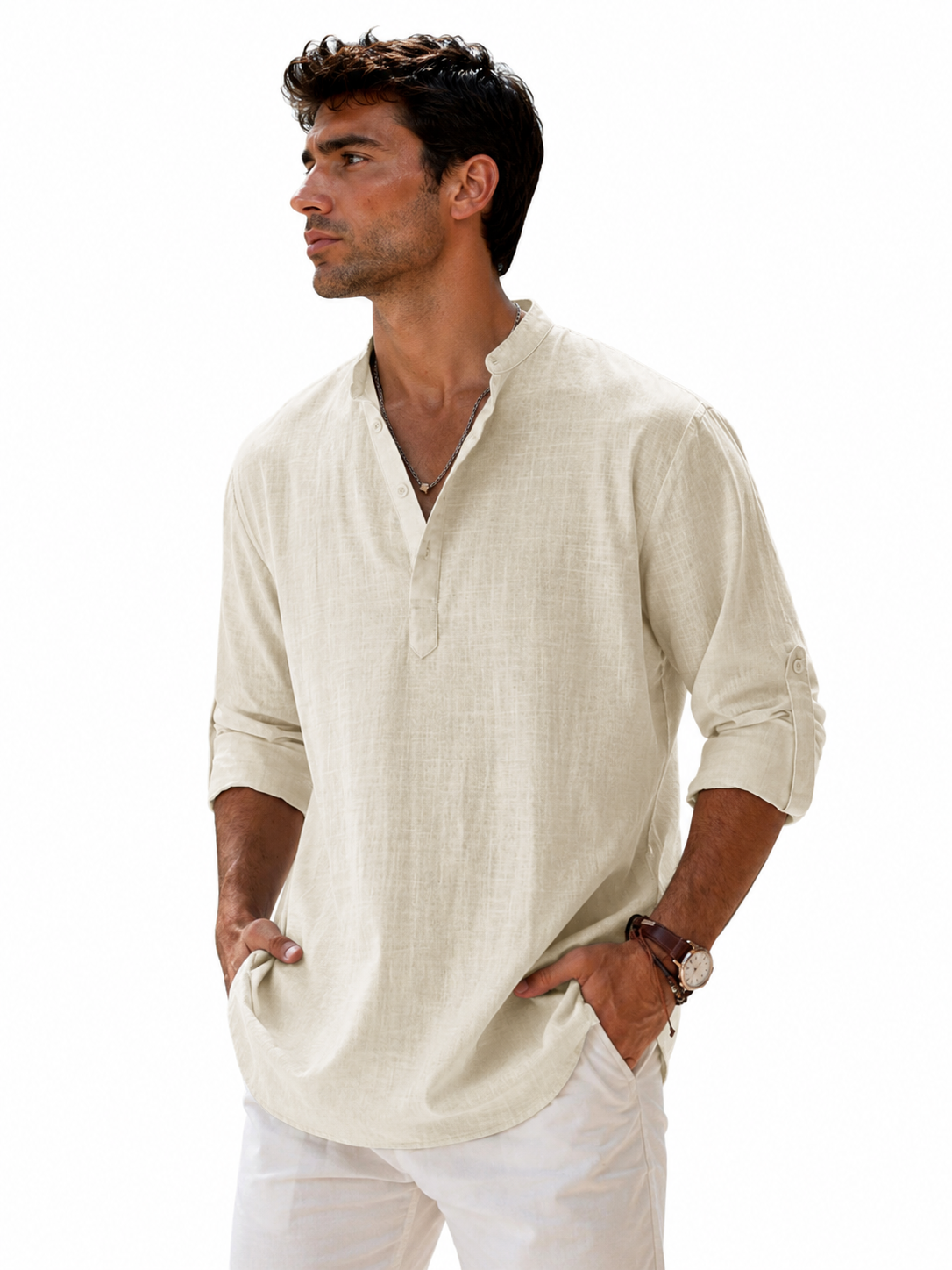 Camisa de lino transpirable