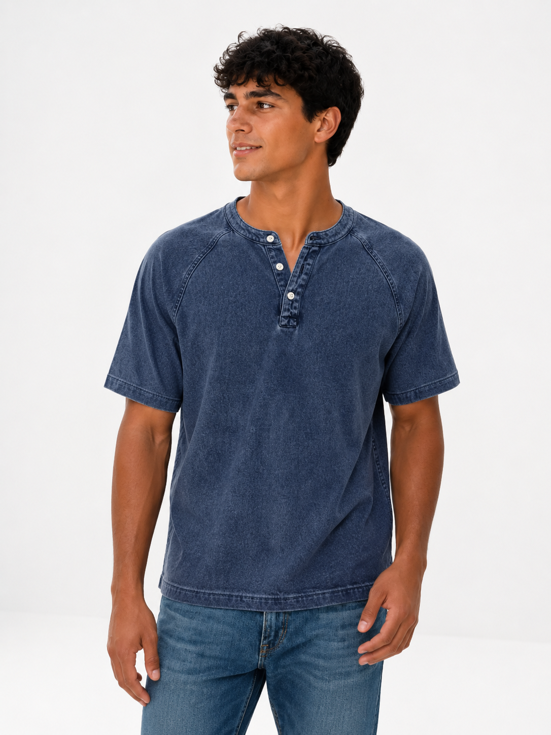 Camiseta Henley de estilo marinero