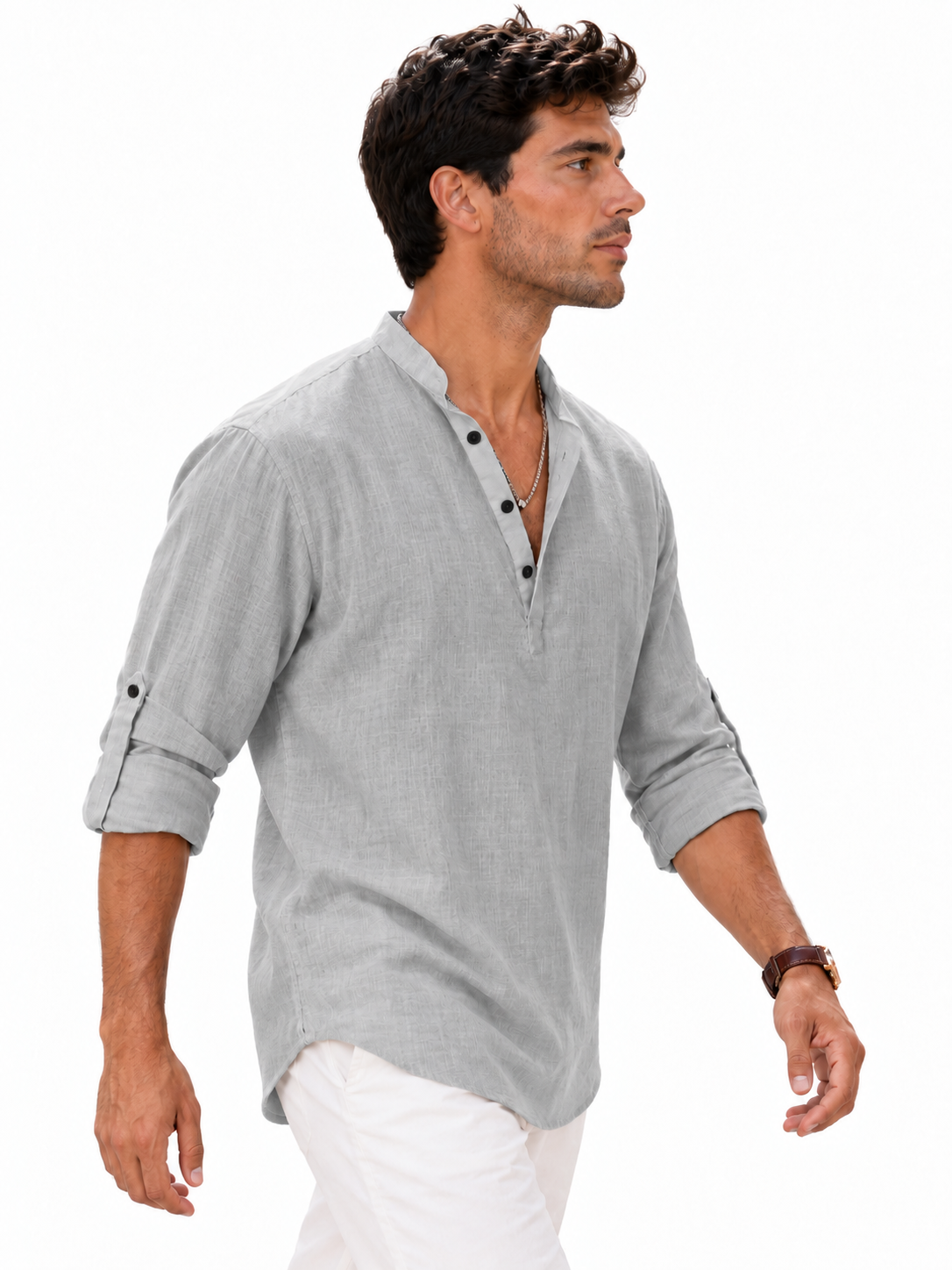 Camisa de lino transpirable