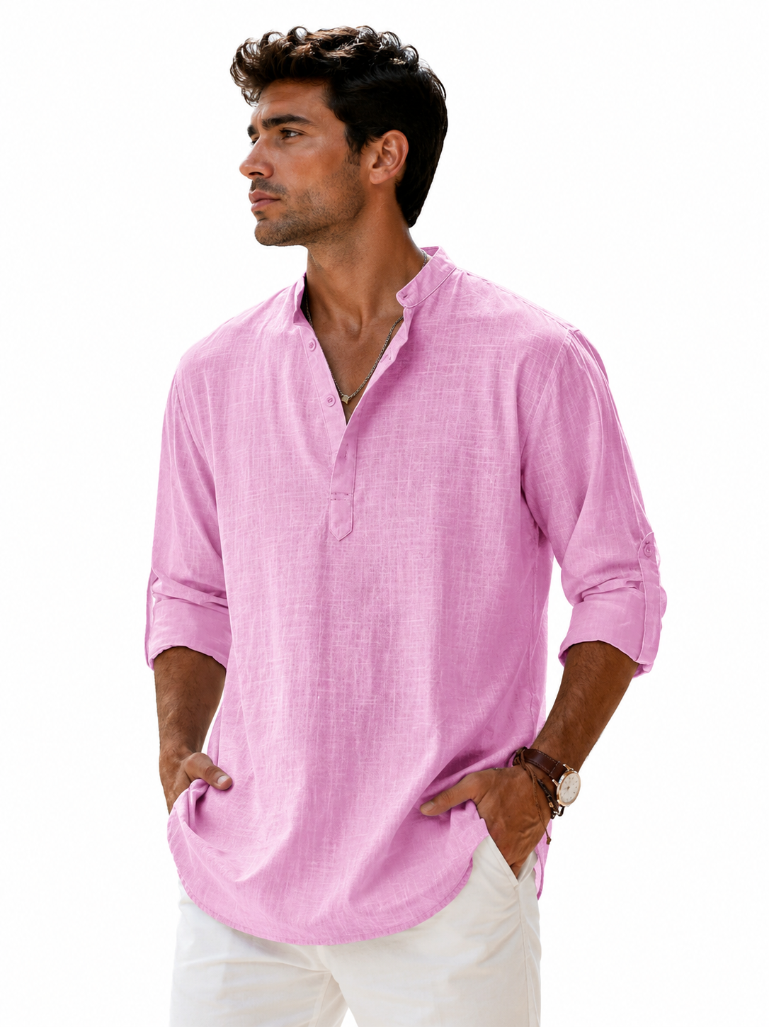 Camisa de lino transpirable