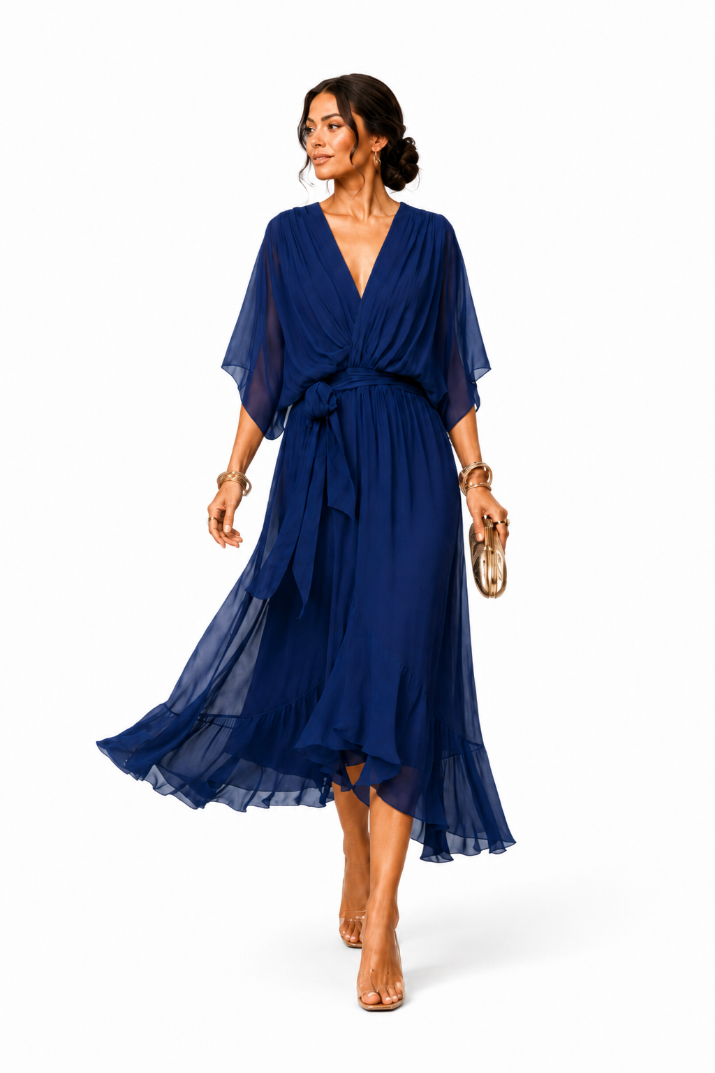Vestido con escote en V