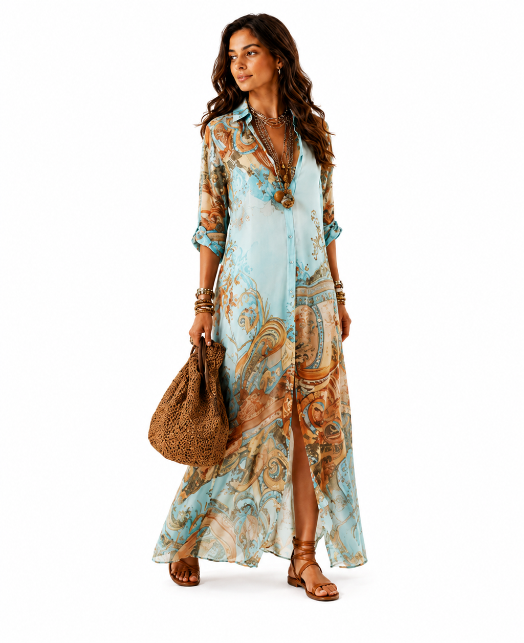 Vestido camisero Mediterráneo