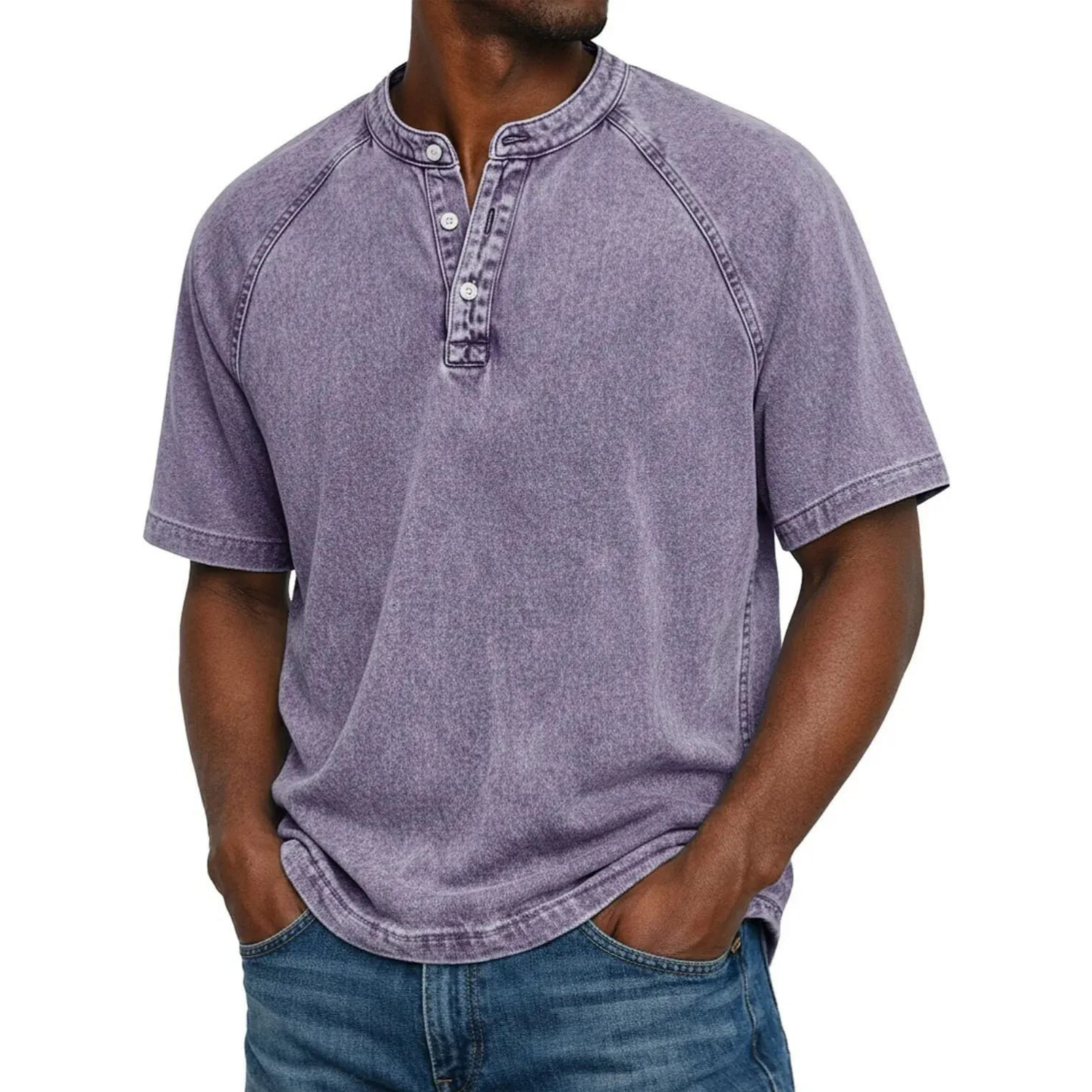 Camiseta Henley de estilo marinero