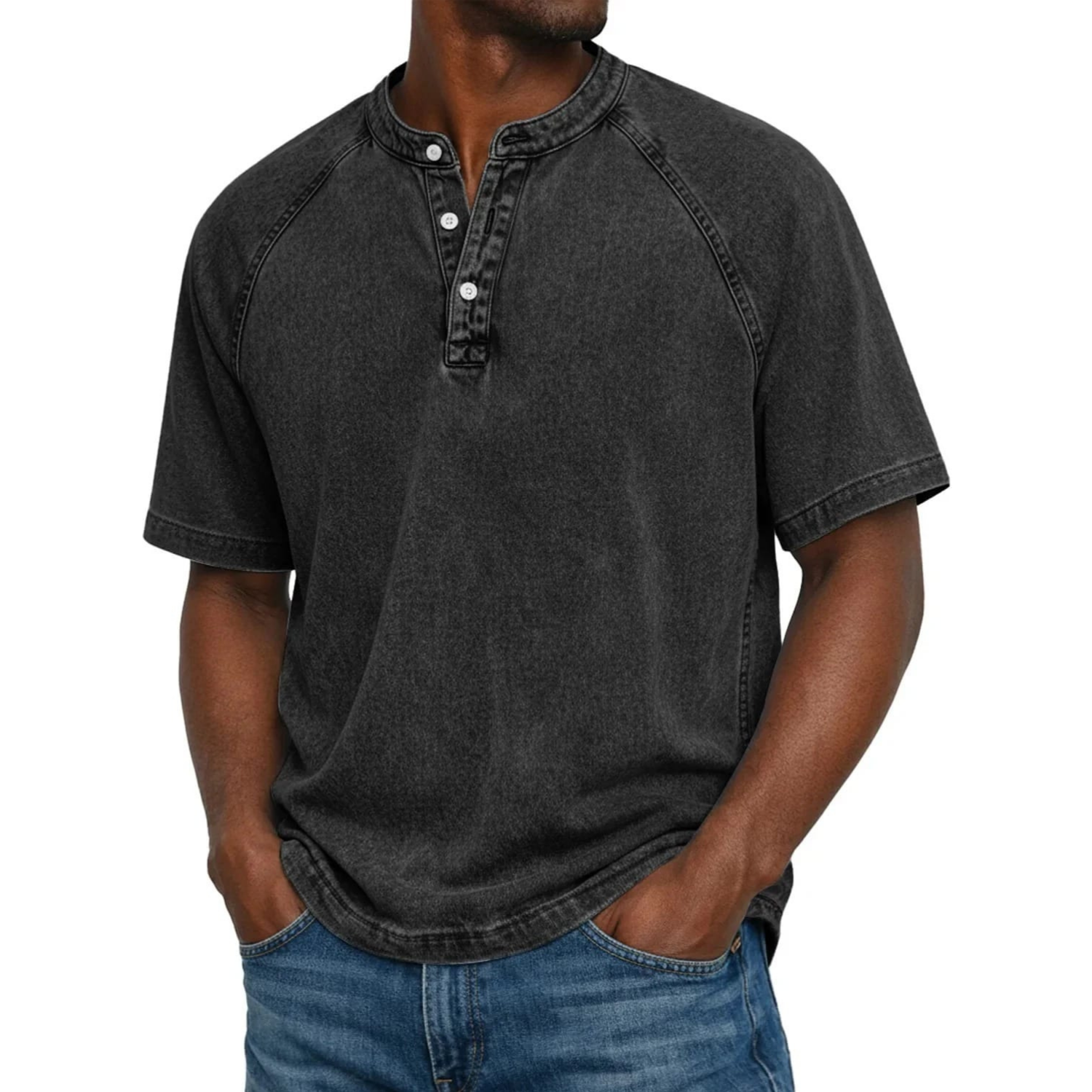 Camiseta Henley de estilo marinero
