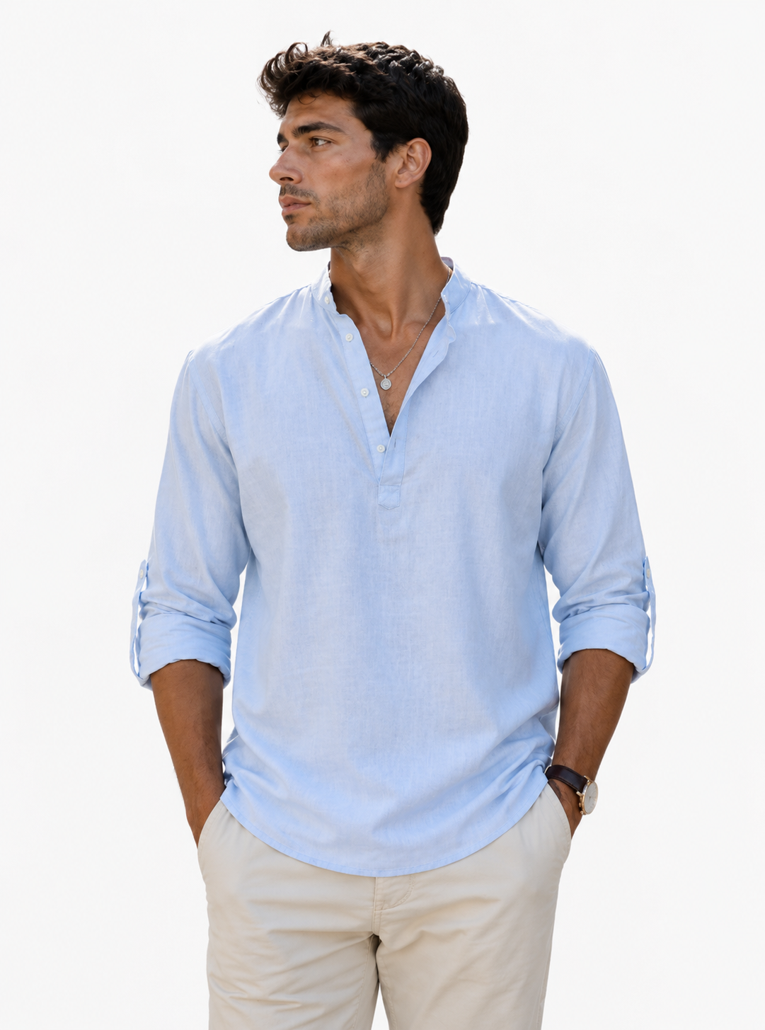 Camisa de lino transpirable