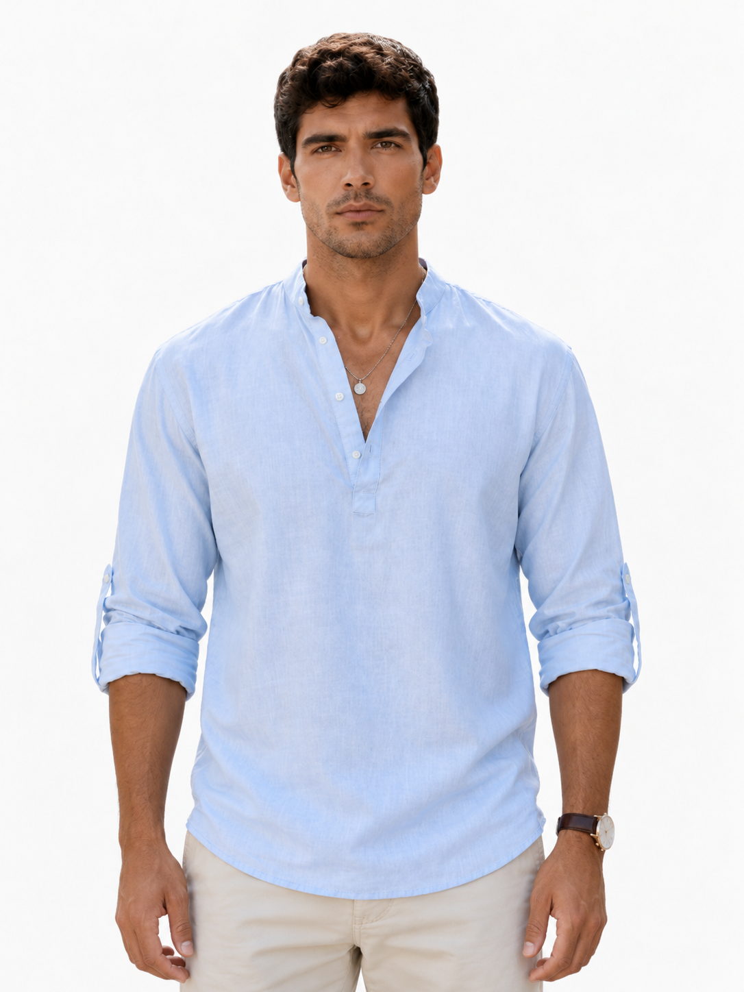 Camisa de lino transpirable