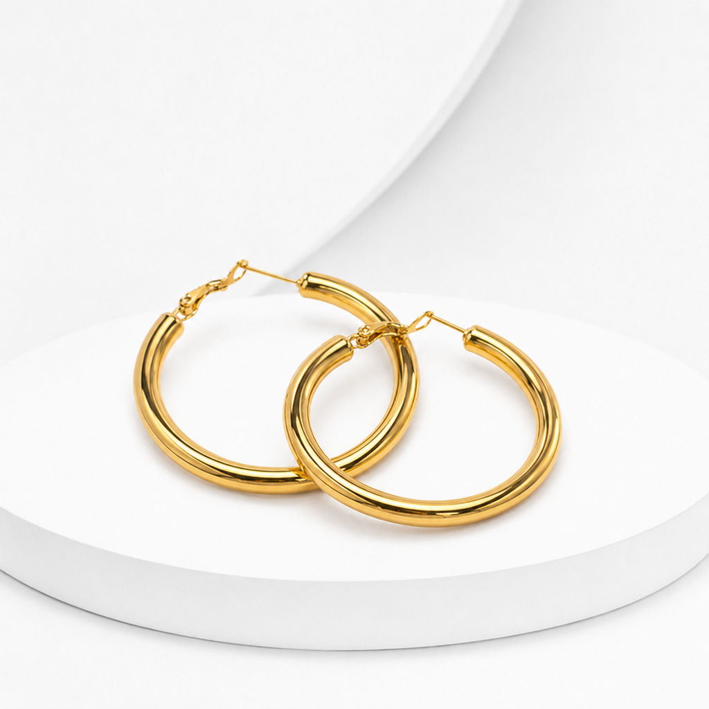 Pendientes de aro circulares