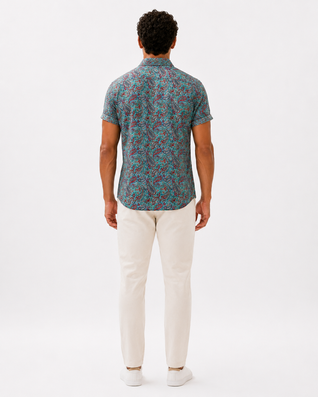 Camisa hombre paisley manga corta