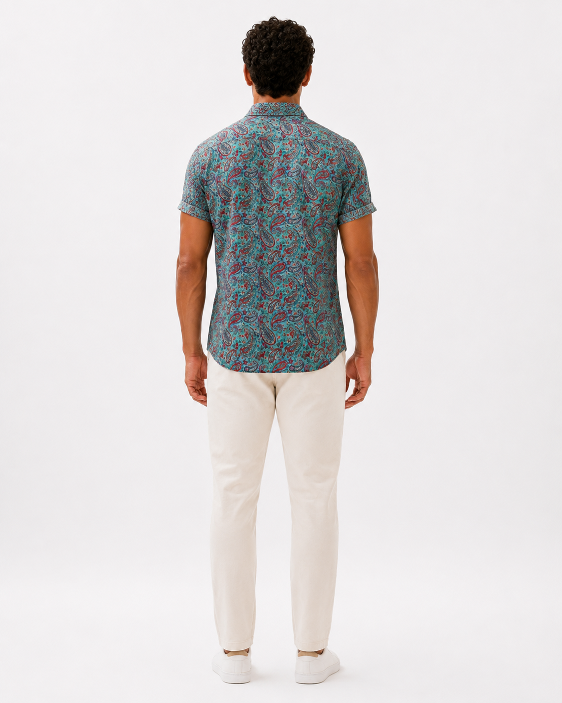 Camisa hombre paisley manga corta