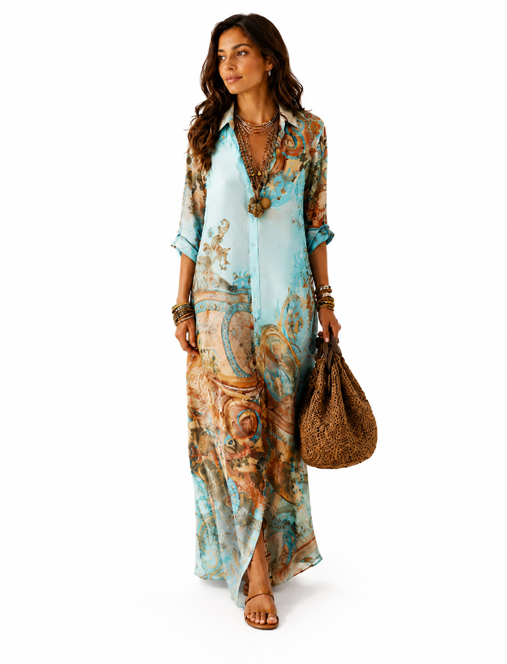 Vestido camisero Mediterráneo