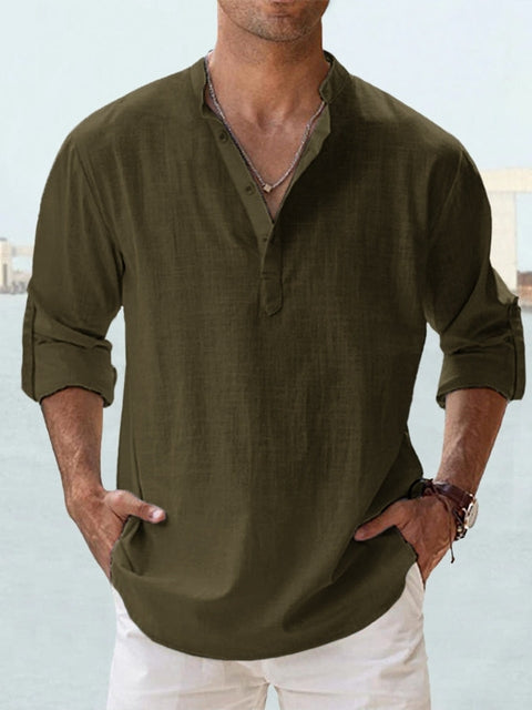 Camisa de lino transpirable