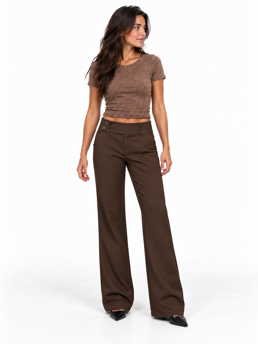 Pantalón de vestir acampanado para mujer