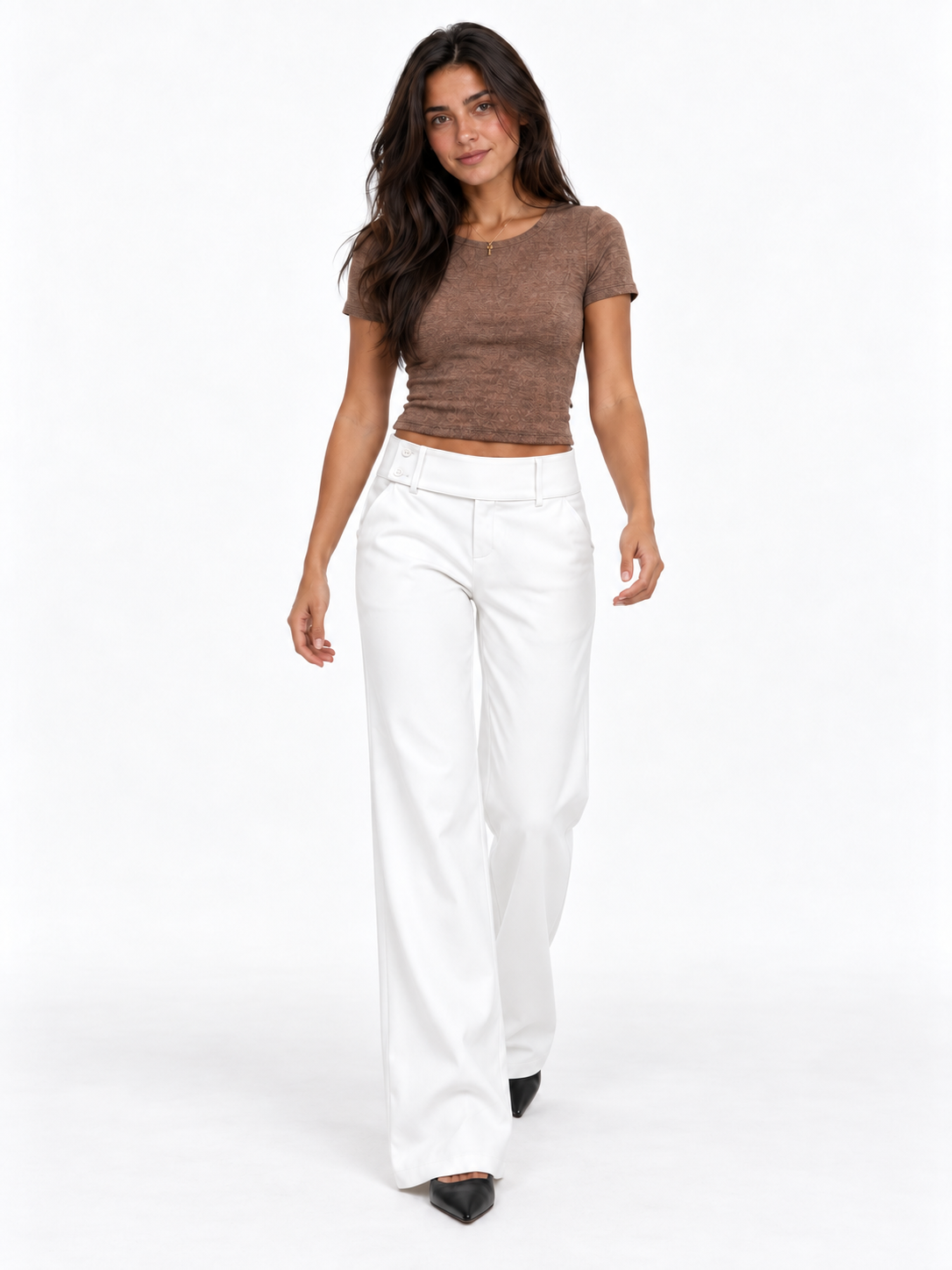 Pantalón de vestir acampanado para mujer