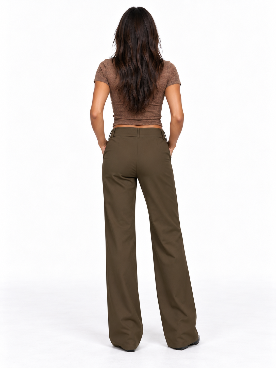 Pantalón de vestir acampanado para mujer