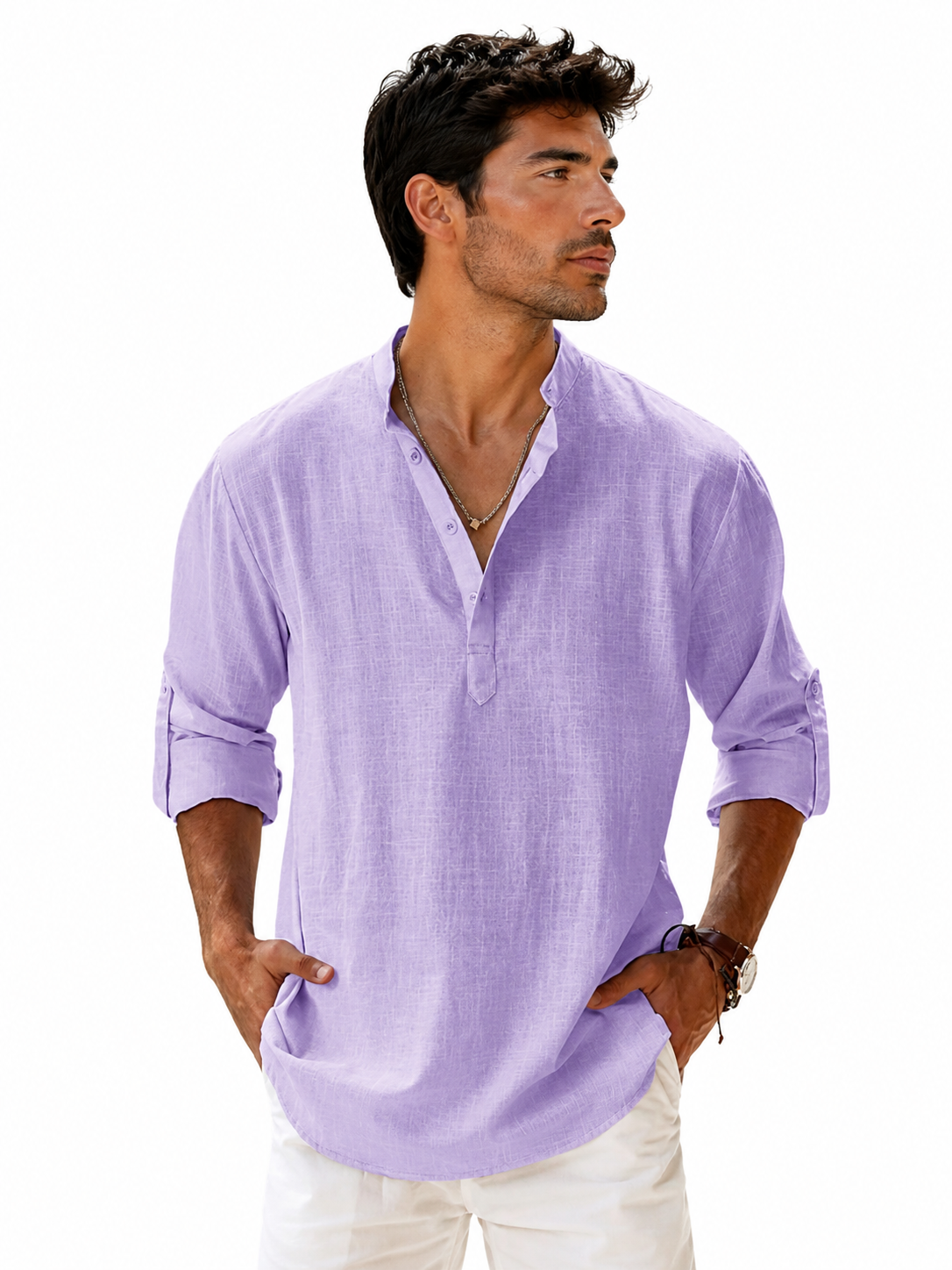 Camisa de lino transpirable
