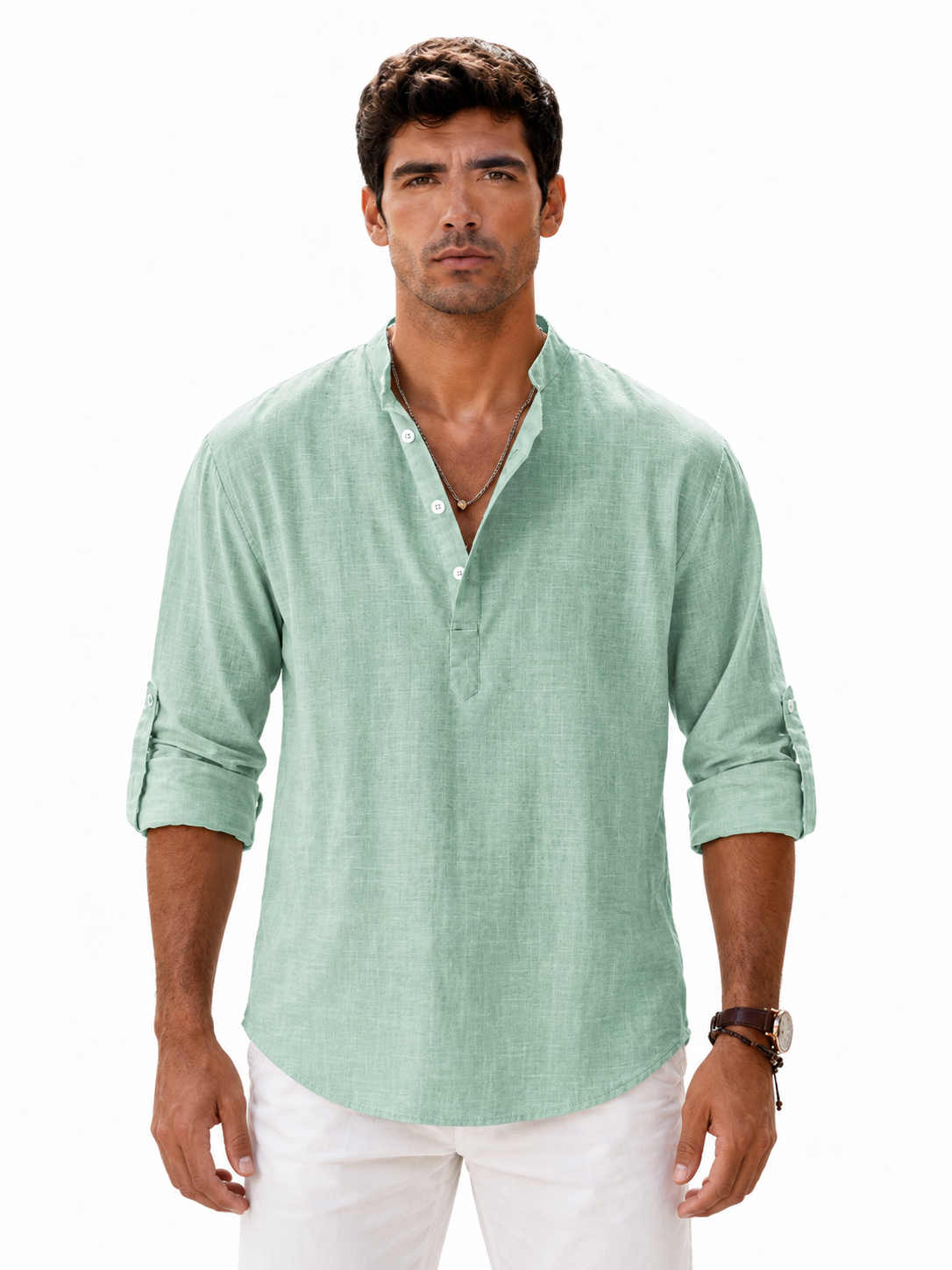 Camisa de lino transpirable