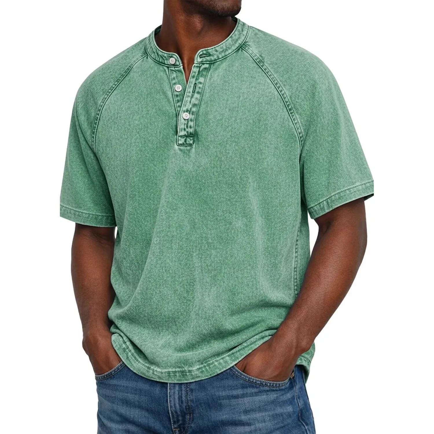 Camiseta Henley de estilo marinero