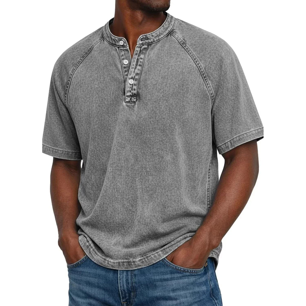 Camiseta Henley de estilo marinero
