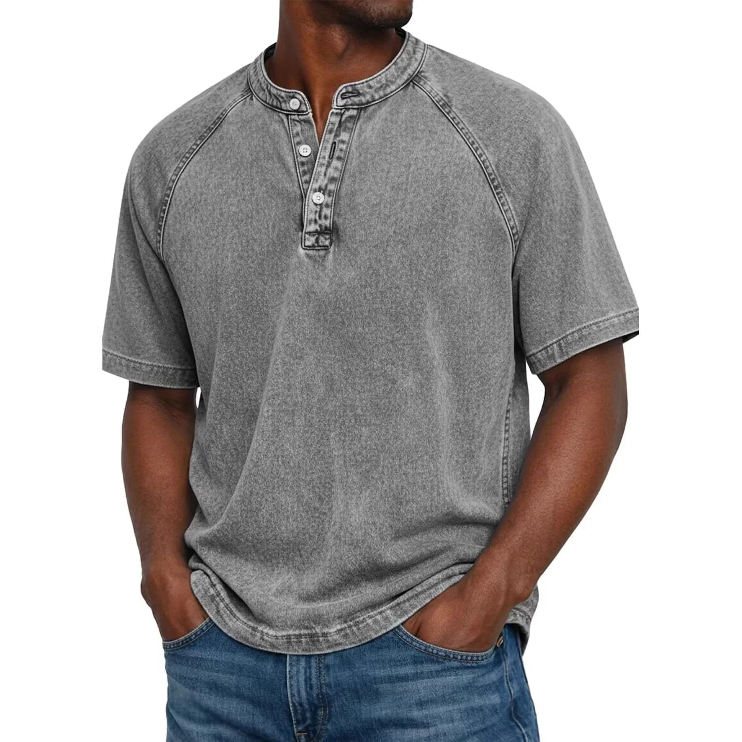 Camiseta Henley de estilo marinero