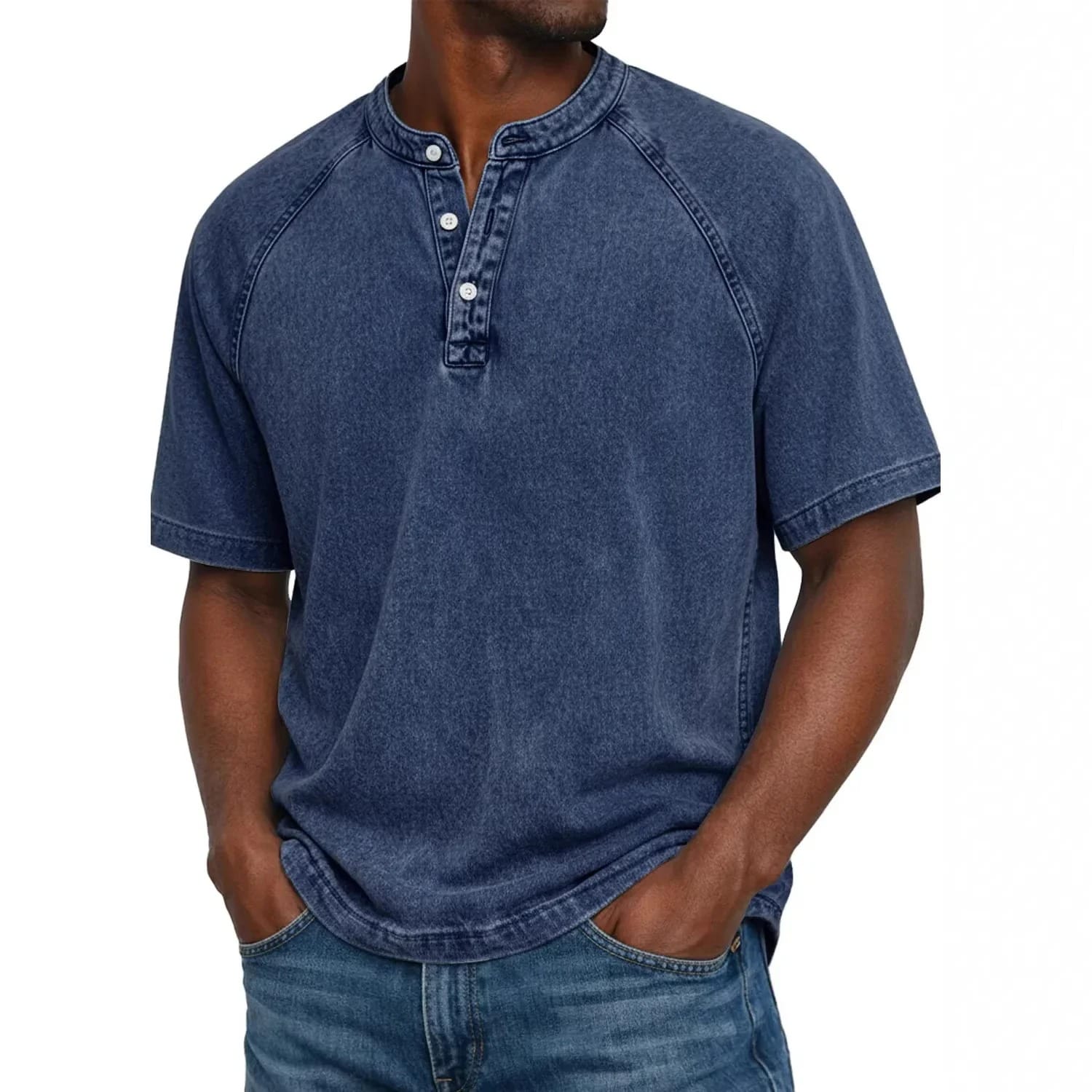 Camiseta Henley de estilo marinero