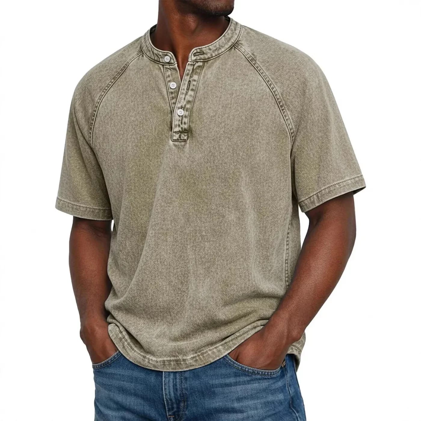 Camiseta Henley de estilo marinero