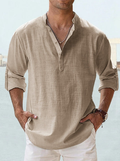 Camisa de lino transpirable