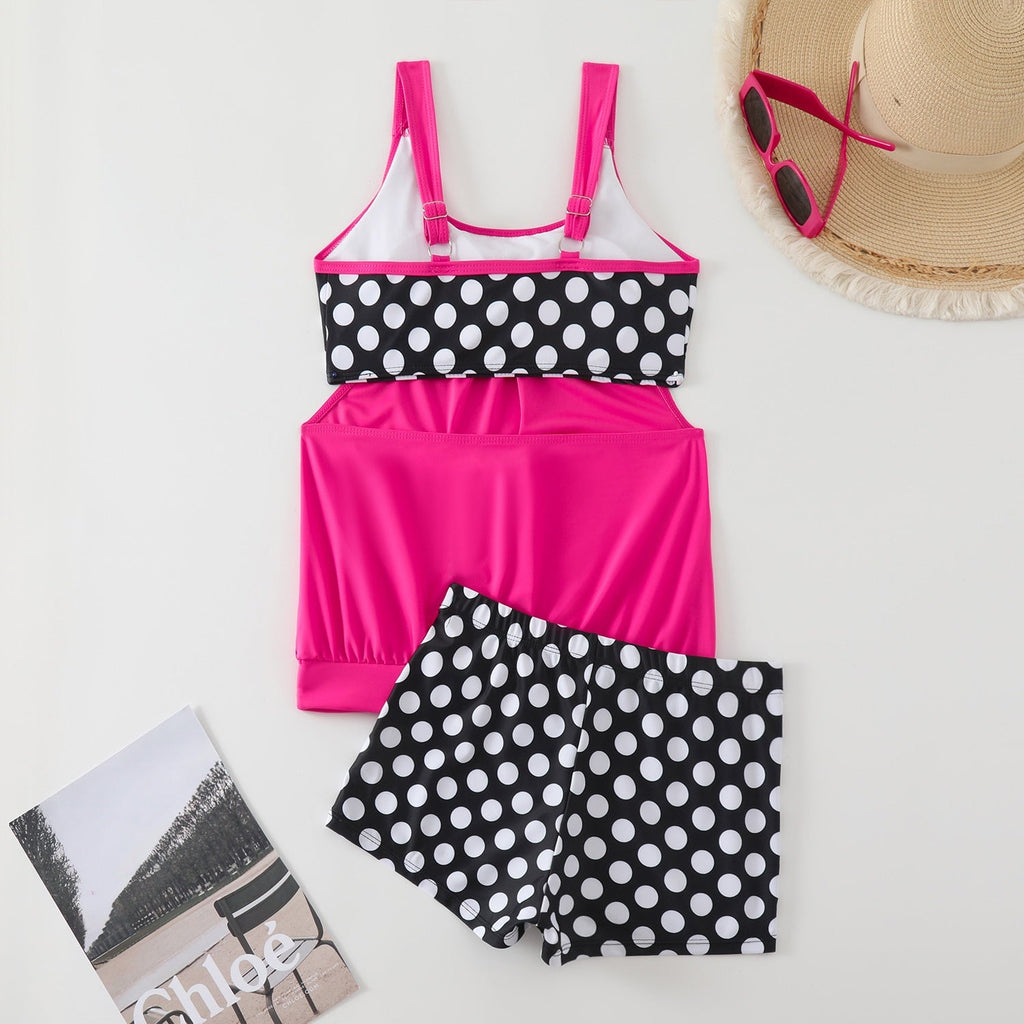 Conjunto de bikini de dos piezas  con lunares para mujer