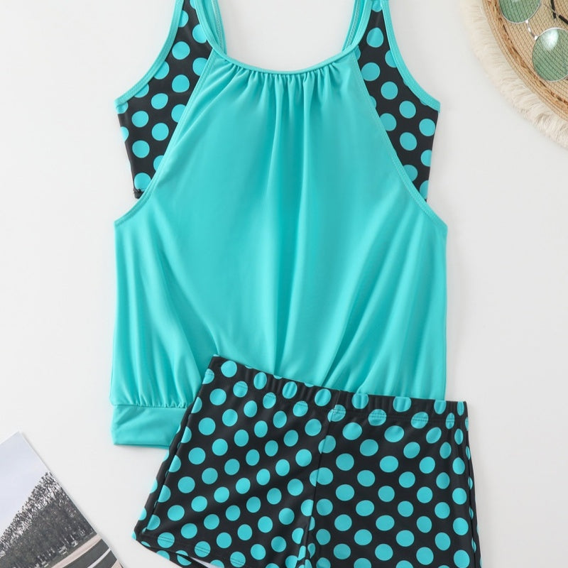Conjunto de bikini de dos piezas  con lunares para mujer