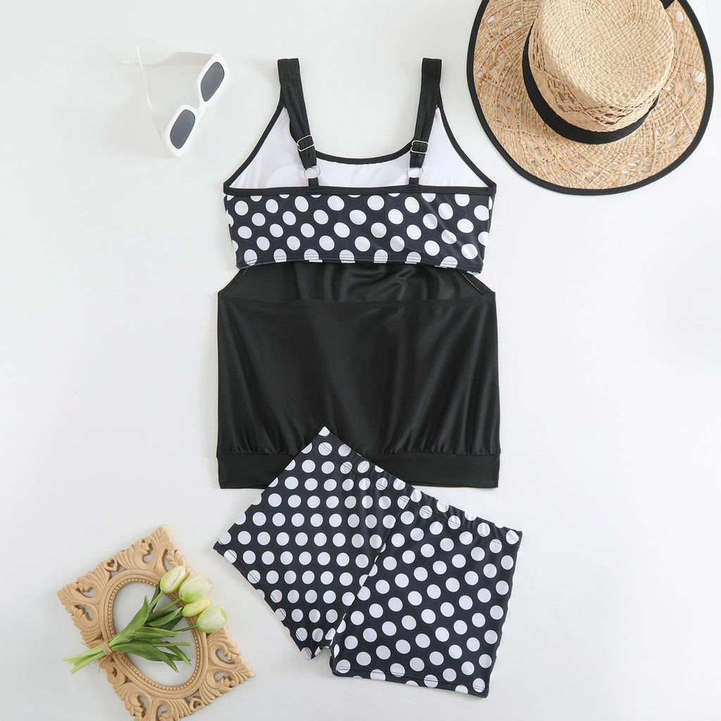 Conjunto de bikini de dos piezas  con lunares para mujer